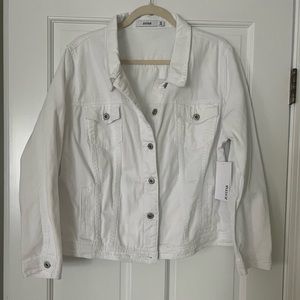 NWT JustFab white denim Jacket